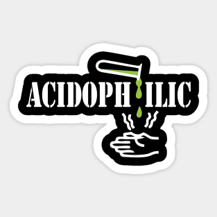 Acidophil, green acid, white Sticker